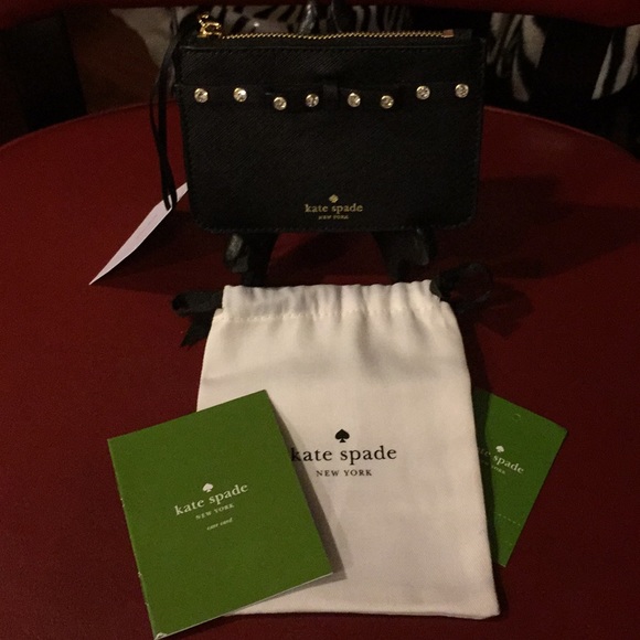 ♠️KATE SPADE - LAUREL WAY JEWELED BITSY ID HOLDER - Picture 4 of 6